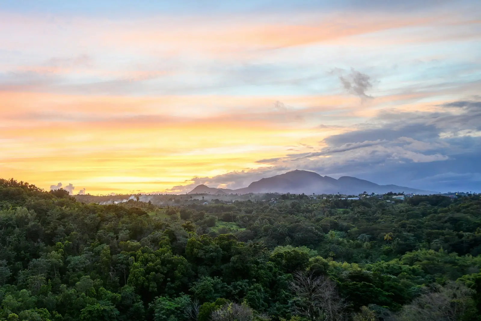 Rainforest and mountains at sunset near Wesley, Dominica – Dominica Citizenship by Investment