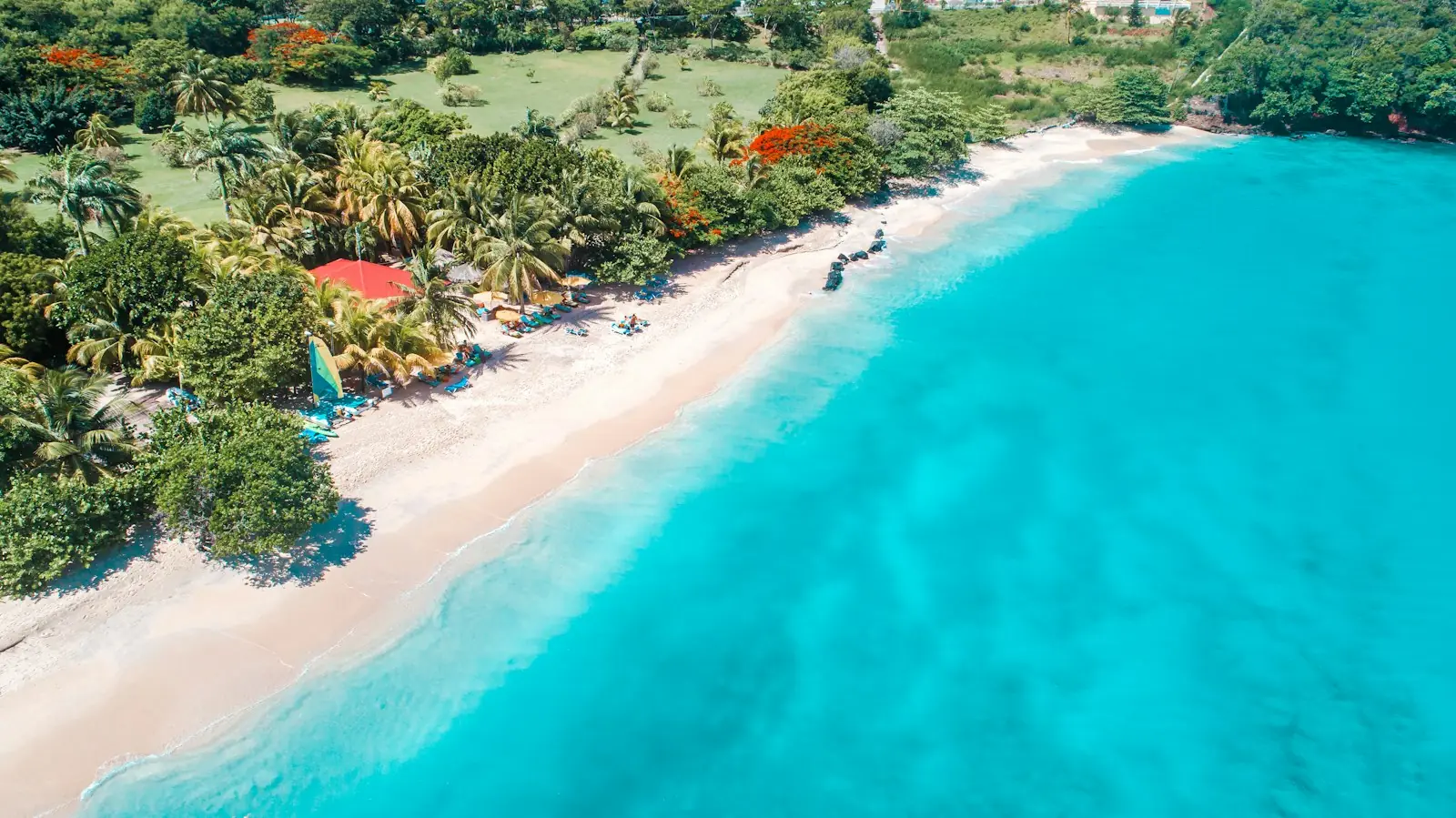 Aerial view of the beach at Morne Rouge, Grenada – Grenada Citizenship by Investment