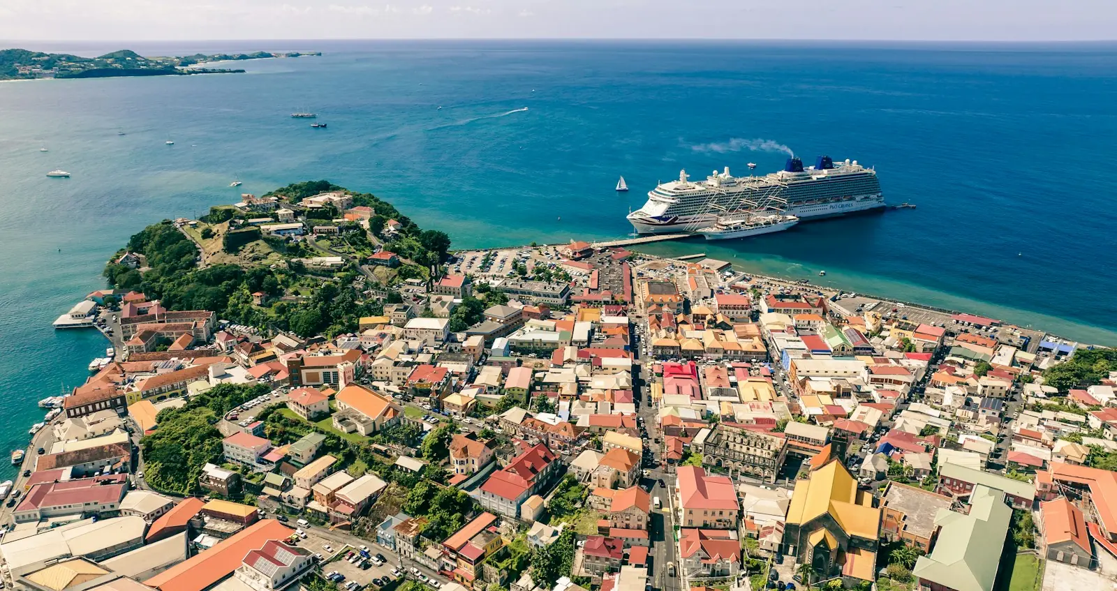 Aerial view of St George's, the capital of Grenada – Grenada Citizenship by Investment