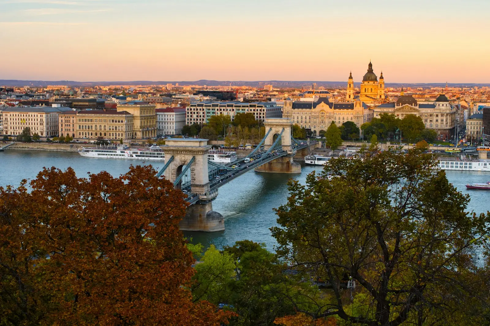 Autumn trees above the Danube, Budapest – Hungary Golden Visa