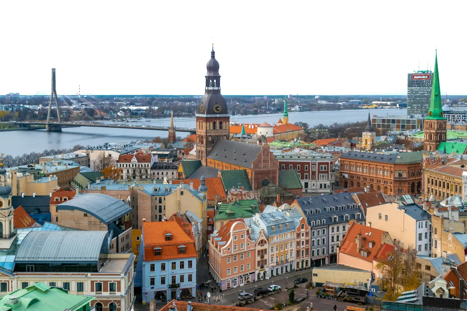 Riga Cathedral and old town rooftops, Latvia – Latvia Golden Visa