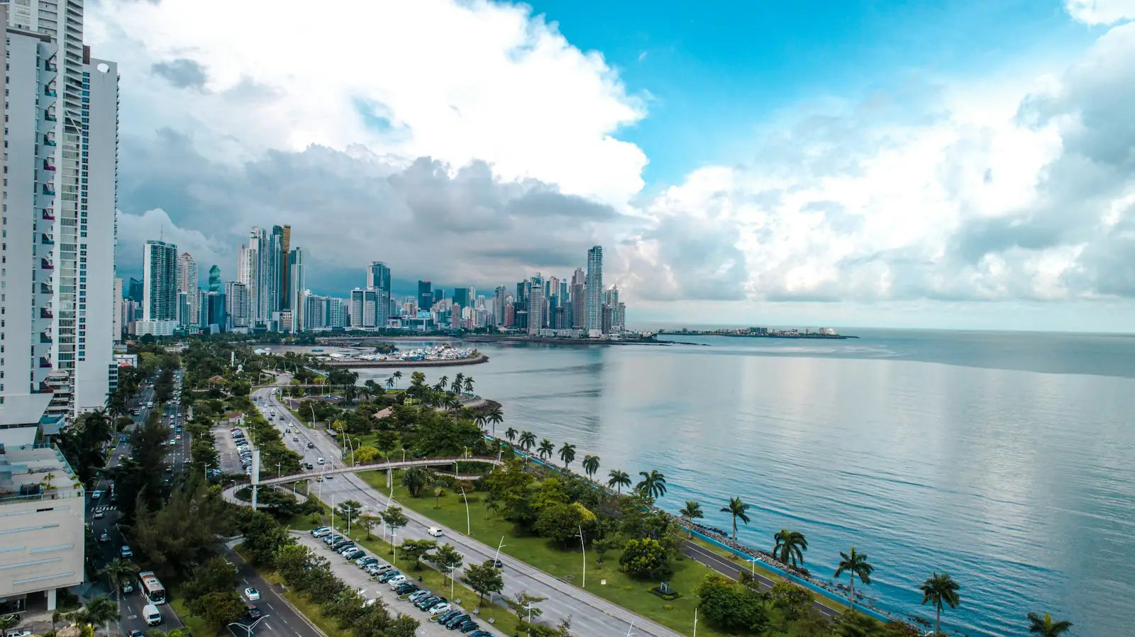 Panama City waterfront and Cinta Costera on the bay – Panama Golden Visa