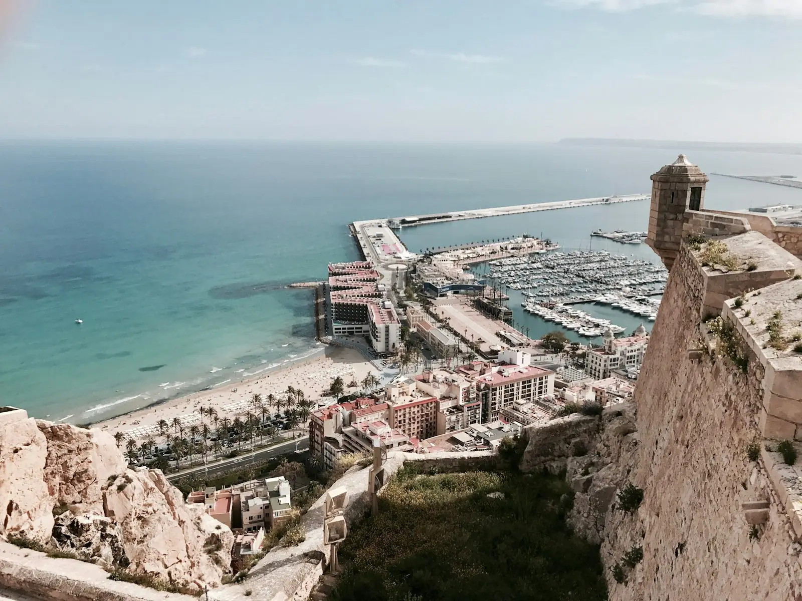 Alicante marina and seafront from Santa Barbara Castle, Spain – Spain Golden Visa Abolished