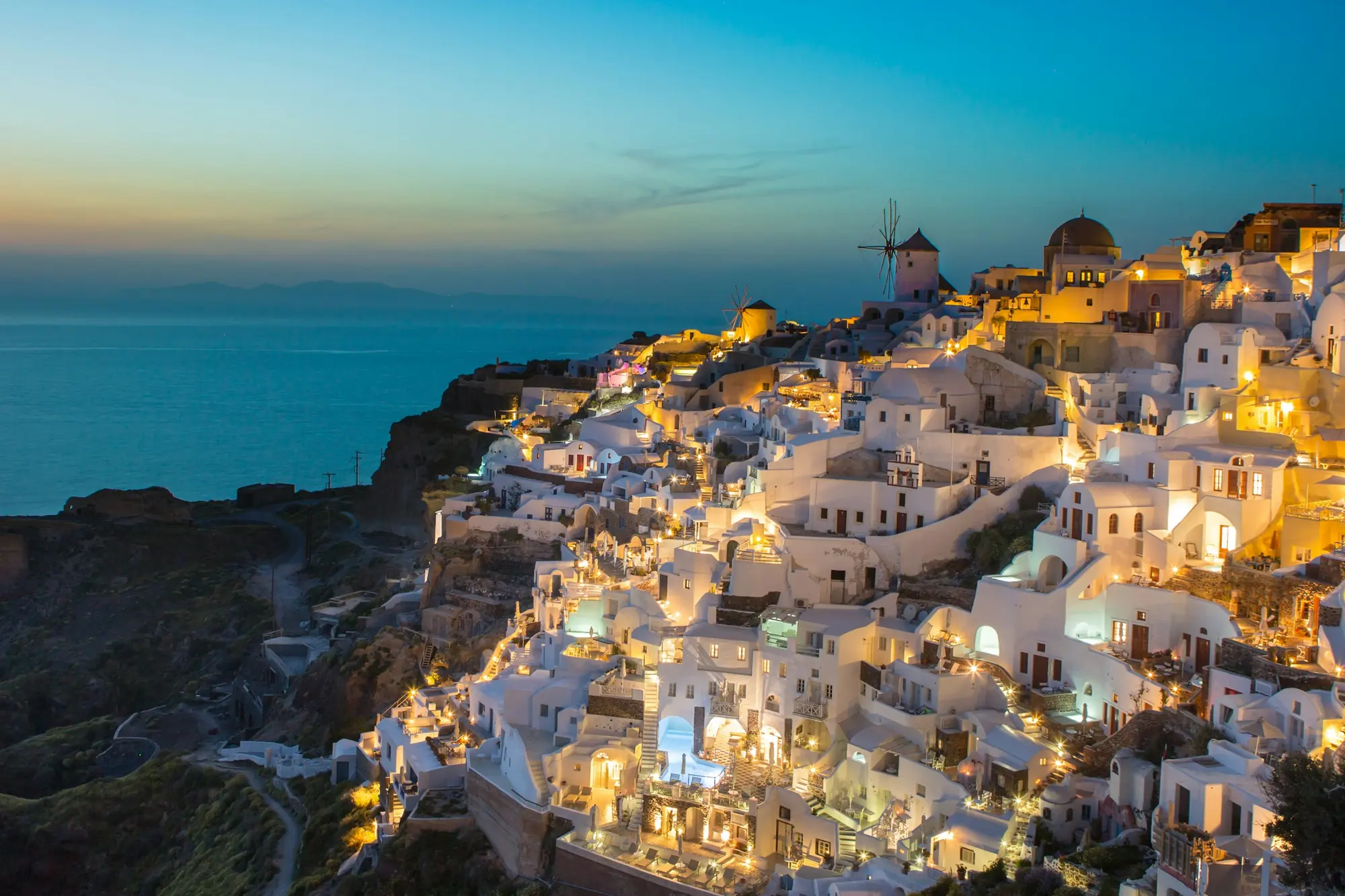Oia, Santorini, in the evening light – Golden Visa