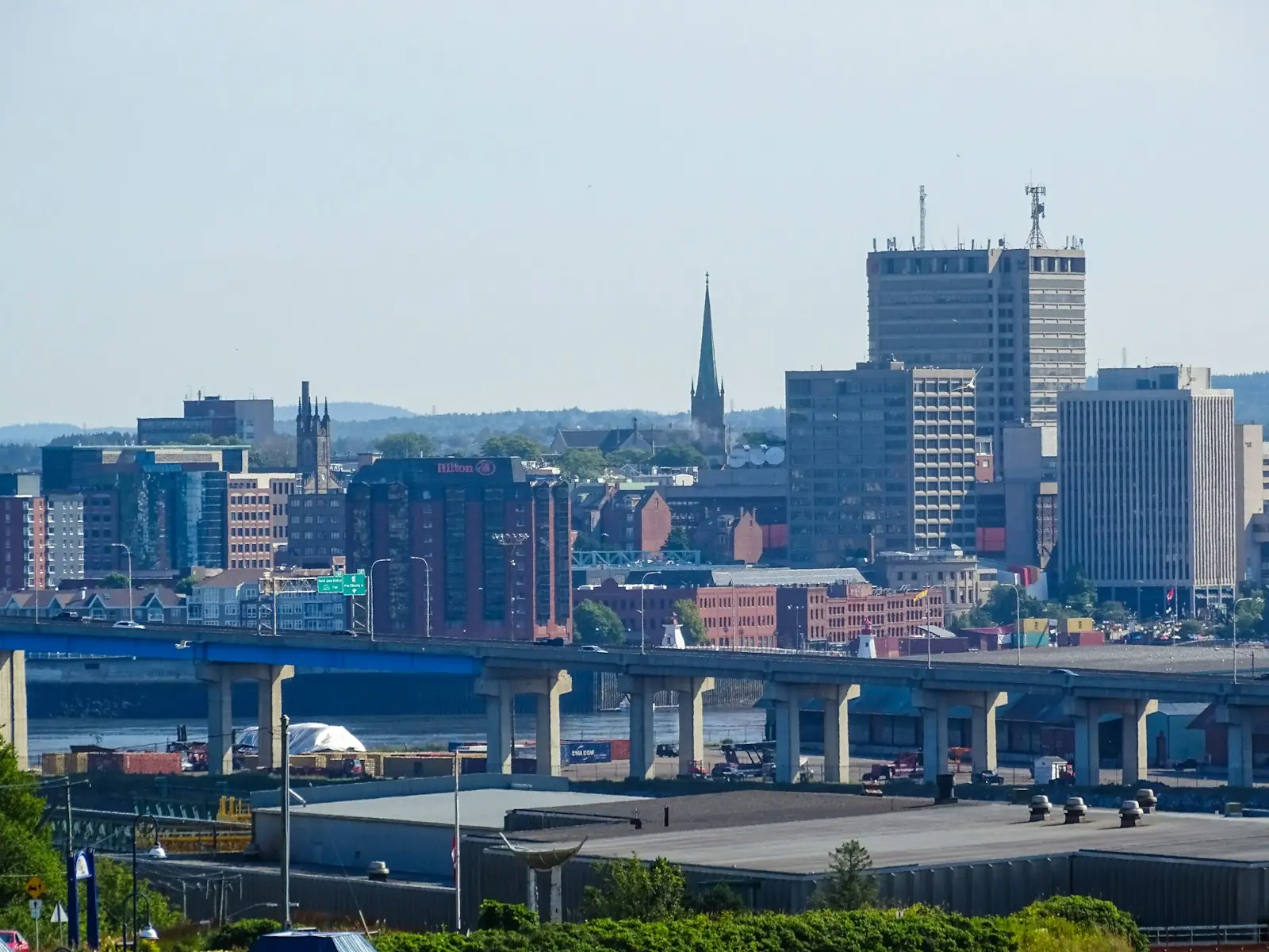 The skyline of Saint John, New Brunswick, Canada