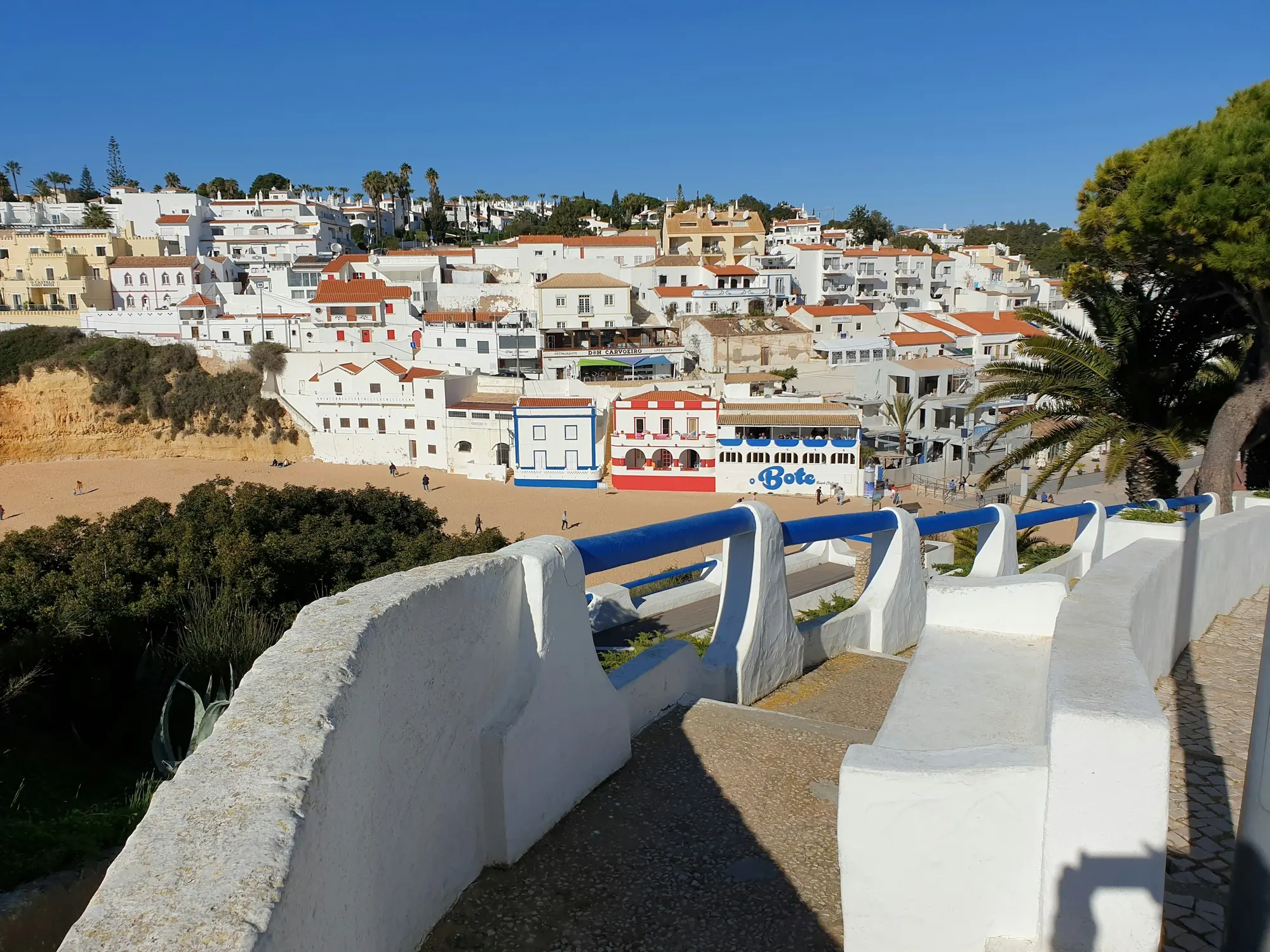 The town of Carvoeiro on the Algarve coast, Portugal