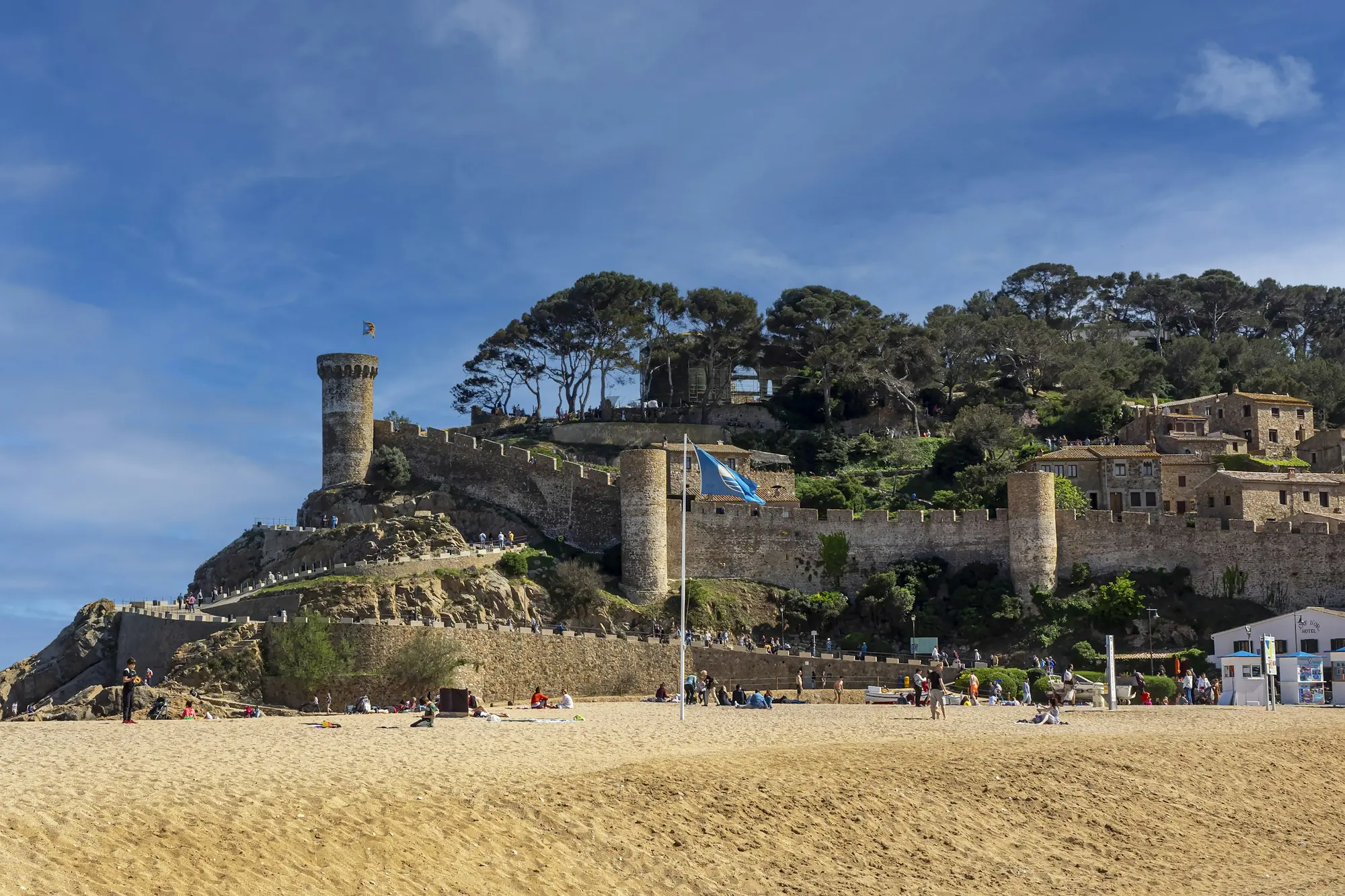 Tossa de Mar on the Costa Brava, Spain: the old walled town above the beach – Spain Golden Visa Abolished